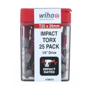 Wiha Tools 76613 MaxxTor Impact Bit Torx T25 - 29mm - 25 Pack - Picture 1 of 1