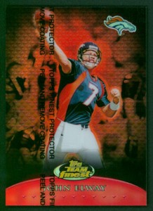 1999 Topps Finest Team Finest JOHN ELWAY Red Refractor #T6 Rare SP w/ Peel #/50