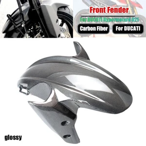 Carbon Fiber Mudguard Front Fender For DUCATI Hypermotard 939 821 950 2019-2022 - Picture 1 of 11