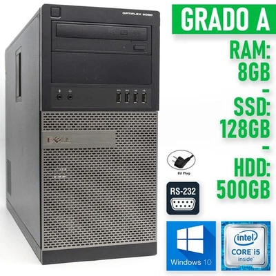 PC COMPUTER FISSO DESKTOP DELL 9020 WINDOWS 10 PRO i5 8GB 128+500GB AZIENDALE - Bild 1 von 4