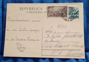 AK 1949 mit Gedenkmünze Risorgimento 3 Lire - Bild 1 von 1