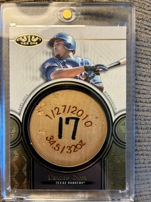 2023 Topps Tier One Baseball Nelson Cruz Game Used Bat Knob #1/1 Rangers - Image 1 of 2