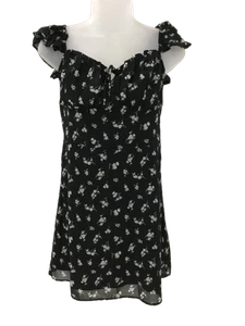 HOLLISTER Ladies UK S Black/Pink/Blue Floral Summer Dress RRP £39 New With Tags  - Picture 1 of 13