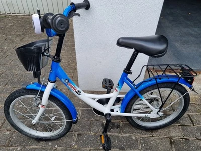 Vermont Kinderfahrrad Ab 6 ,16zoll Junge/Mädchen Neuwertig Weiß/Blau Aluminium - Bild 1 von 4