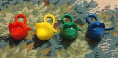 鼠标陷阱棋盘游戏替换零件红色蓝色黄色绿色鼠标 TOKEN — 第 1/2 张图片