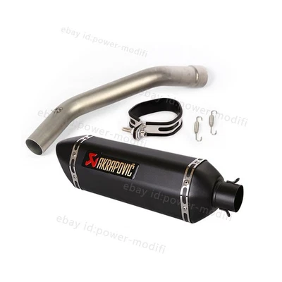 Silenciador de escape tubo de enlace medio puntas negras deslizables para Kawasaki Ninja ZX10R 2008-2020 Foto 1 de 4