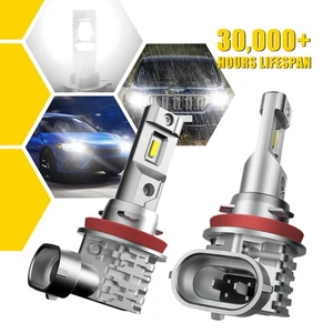 White/Yellow AUXITO H11 H8 H9 LED Fog Daytime running Light light Headlight New - Picture 1 of 19