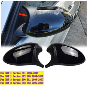 Left and Right Side Door Wing Mirror Cover Cap For BMW E87 E88 E90 E91 E92 E93 - Picture 1 of 3