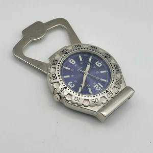 Silver Tone Easy Reader Watch – Blue Dial, Bottle Opener Feature, New Battery - Picture 1 of 7