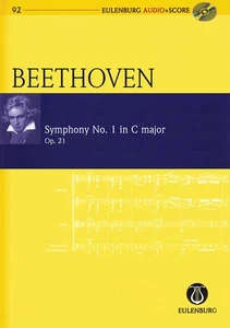 Study Score for Beethoven Symphony No 1 in C Major Op. 21 Sheet Music Book & CD - Picture 1 of 1