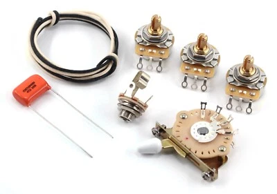TAOT Stratocaster Wiring Kit - TAOT CTS 250kΩ, Oak 5-way, .047 OD Cap - Strat - Image 1 of 4