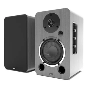 Bookshelf Speaker with Bluetooth, HDMI, Optical, RCA - AZATOM Equinox 2 M4 Grey - Picture 1 of 9