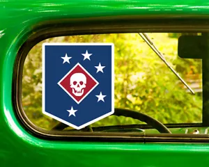 2 adesivi US MARINE CORP 1a DECAL RAIDERS Bogo per finestra paraurti auto - Foto 1 di 1