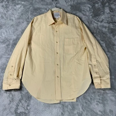 Camisa amarilla de gran tamaño con botones para mujer M algodón ropa de trabajo clásica capa de oficina Foto 1 de 4