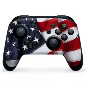 Nintendo Switch Pro Controller Skin Decal Vinyl Wrap - US Flag USA America - Picture 1 of 2