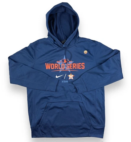 Nike Houston Astros 2021 World Series Hoodie  Men's SZ L Navy Blue Cover