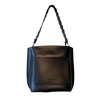 Melie Bianco Black Cecilia Saddle Large Tote Bag - Image 1 of 4