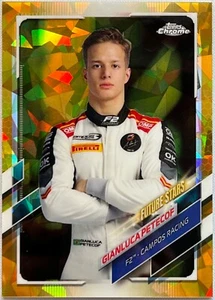 Tarjeta dorada Topps cromada Fórmula 1 zafiro 2021, Gianluca Petecof #65 F1 #42/50 - Imagen 1 de 2