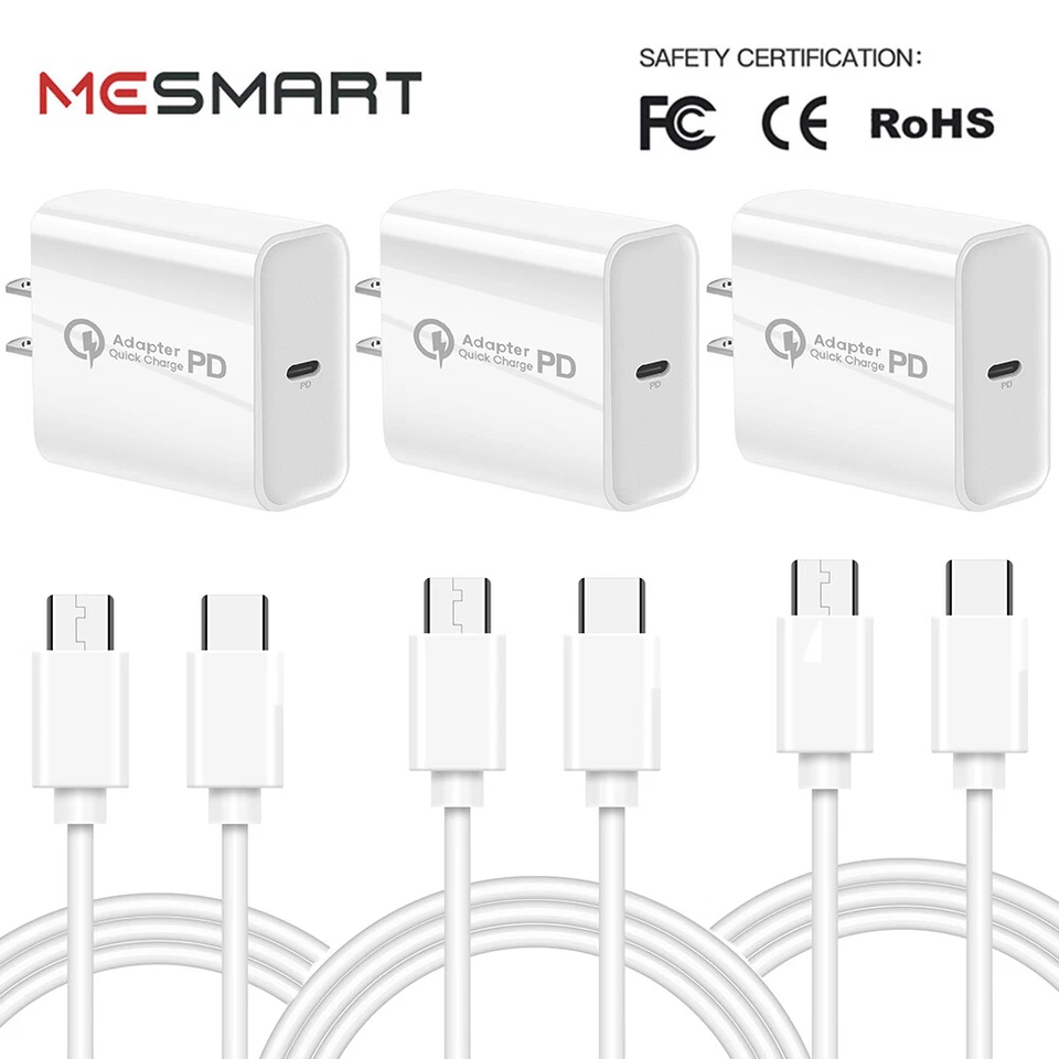 For Google Pixel 8 7 6 Pro 8a 7a 6a 5a 4 Fast PD Wall Charger USB-C Type C Cable - Image 1 of 4