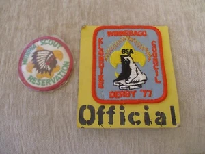 1977 Winnebago Council Klondike Derby & Mitigwa Reservation BSA Patches - Picture 1 of 8