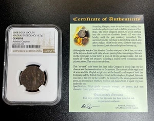 1808 Admiral Gardner Shipwreck 10 Cash Coin East India NGC UNCLEANED WITH COA!! - Picture 1 of 2