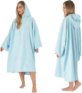Towel Poncho Adult Hooded Large Bath Swim Surf Beach Absorbent Dry Microfiber - Picture 1 of 11