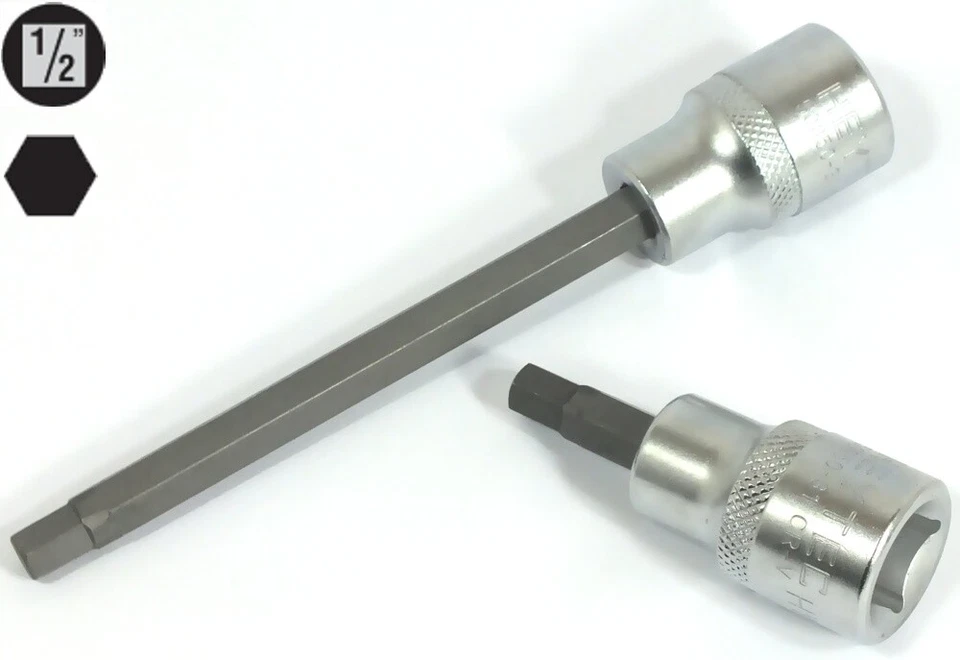 Sechskant Steckschlüssel Stecknuss, Bit-Nuss,  auf 1/2 Zoll, für Inbus-Schrauben - Bild 1 von 1