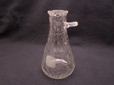 Frasco de filtro graduado de pared pesada de vidrio Corning Pyrex 250 ml brazo lateral 5340 astillado Foto 1 de 4