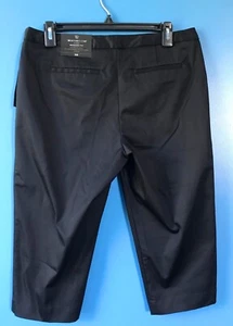 NWT Worthington Pants Women's 8P Black Modern Fit Cropped Flat Front MSRP: $36 - Picture 1 of 11