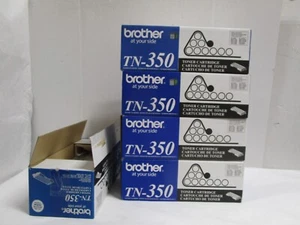 LOT OF 5 GENUINE BROTHER TN-350 TN350 BLACK TONER CARTRIDGES NEW SEE PHOTOS - Picture 1 of 8