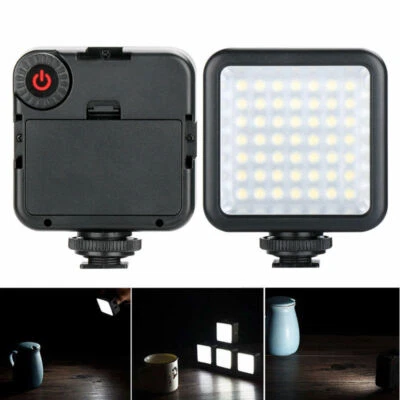 W49 Mini 6000K LED Camera Phone Video Light Dimmable 800LM Photo Cold Shoe Lamp - Image 1 of 4