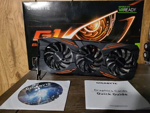 GIGABYTE GeForce GTX 1070 G1 Gaming 8GB Graphics Card Windforce OC Used - Picture 1 of 6