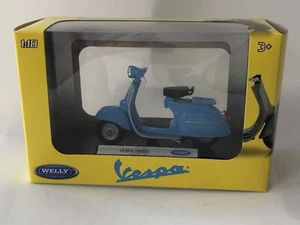 VESPA BLEU 150CC 1/18 WELLY BOITE NEUVE - Foto 1 di 4