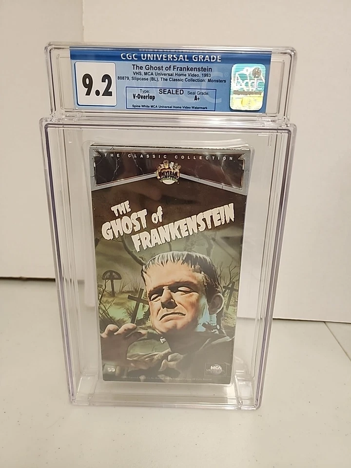 1993 VHS The Ghost Of Frankenstein CGC 9.2 A+ Graded Universal Monsters - Image 1 of 4