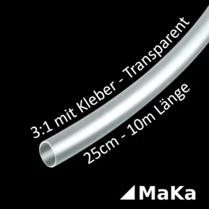 Schrumpfschlauch Transparent 3:1 mit Kleber ab 25 cm - Bild 1 von 3