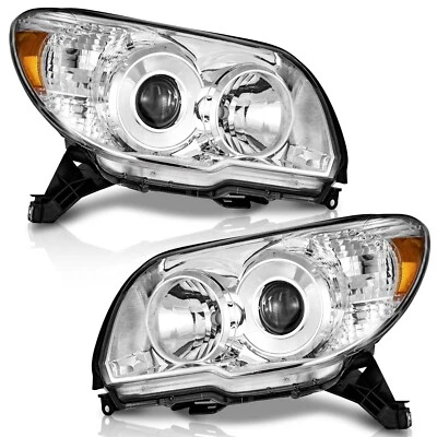 Pair Headlights Assembly For 2006-2009 Toyota 4Runner Chrome Headlamps w/o Bulbs - Изображение 1 из 4