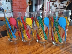 Vintage MCM Libbey Tumblers Set Of 4 Primary Colors - Excellent Condition! Rare - Picture 1 of 7