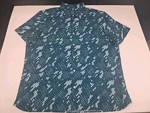 Perry Ellis Slim Fit Stretch Mens 2XL Short Sleeve Button Up Shirt #5317 - Picture 1 of 10