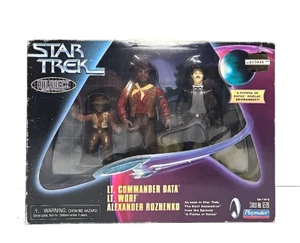 Playmates Star Trek Holodeck Series Data Worf Alexander Rozhenko Figure Set - Picture 1 of 4