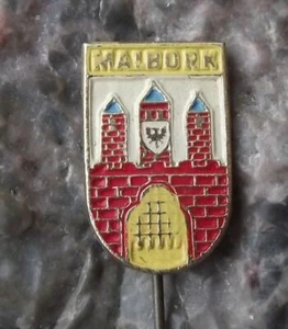 Antique Malbork Polish City Poland Heraldic Crest Coat of Arms Pin Badge - Picture 1 of 2