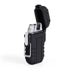Windproof USB Rechargeable Flameless Dual Arc Plasma Lighter for Outdoor Camping