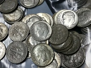 20 Silver Roosevelt Dimes as listed, 20 dimes from those pictured - Picture 1 of 4