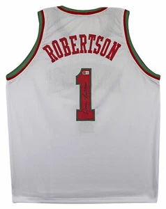Oscar Robertson Authentic Signed White Pro Style Jersey BAS Witnessed - Picture 1 of 2