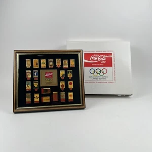Coca Cola Collector's Series 22 Pin Historic Summer Olympics Games Set, Framed - Picture 1 of 5