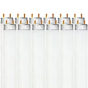 Luxrite F17T8/850 17W 24" T8 Fluorescent Tube Light Bulb 5000K 1350LM G13 12PK - Picture 1 of 4