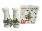 Spode Christmas Tree Salt & Pepper Shakers Tall, England Made Hard To Find