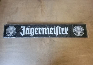 Jägermeister Gummi Bar Matte Bier Läufer Männerhöhle Hausbar Dekor - Weiß/Schwarz - Bild 1 von 2