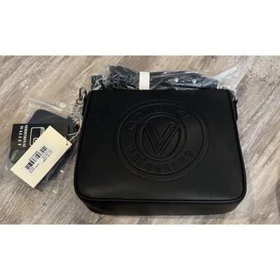 Bolso Bandolera Valentino Orlandi Negro Nuevo con Etiquetas Cuero Vegano Diseñado en Italia Foto 1 de 4