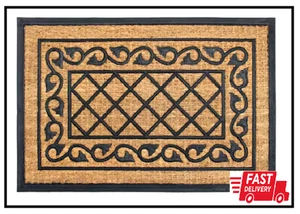 Natural 24 In. X 36 In. Rubber Coir Honeysuckle Door Mat - Picture 1 of 3