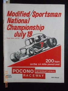 1971 Pocono Raceway Program Modified Sportsman Championship Pepsi Camelback Ski - Bild 1 von 10
